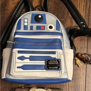 Loungefly Star Wars R2-D2 Backpack - Blue, Silver, and White